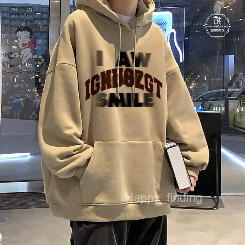 Amerikaneschen Hoodie fir Männer Fréijoer an Hierscht Trendy Stylelocker Buschtawendréck Kapuzen villfälteg Casual Jacket Top_voghion.com